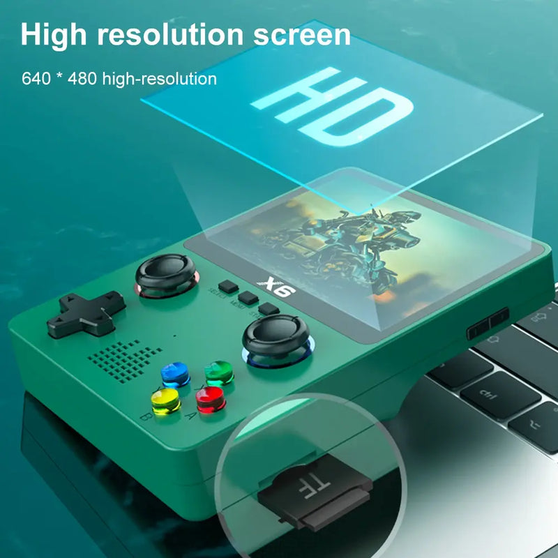Console Portátil Retro X6 — Diversão Clássica na Palma da Mão!