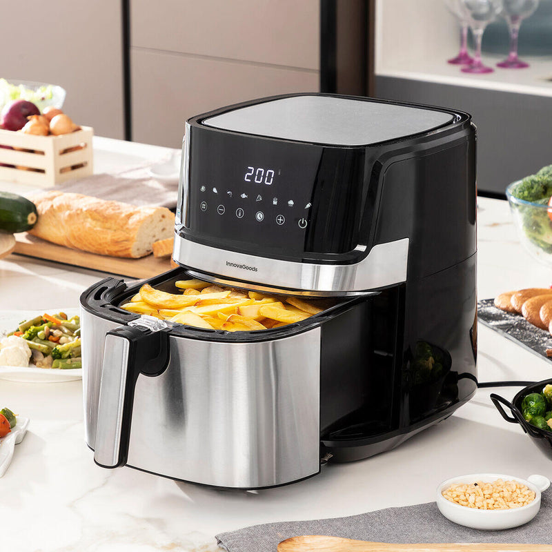 AirFrayer sem Óleo InnovaGoods Pro 5,5L – 1700W – Preta/Inox