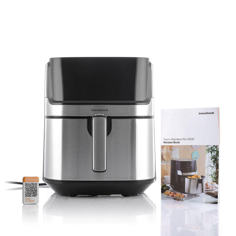 AirFrayer sem Óleo InnovaGoods Pro 5,5L – 1700W – Preta/Inox