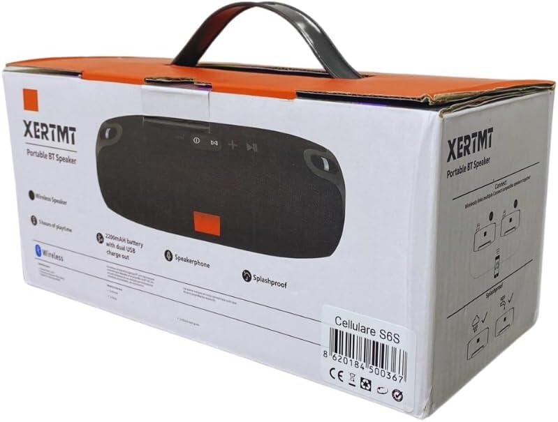 Caixa de som XERTMT Bluetooth Potente e Portátil