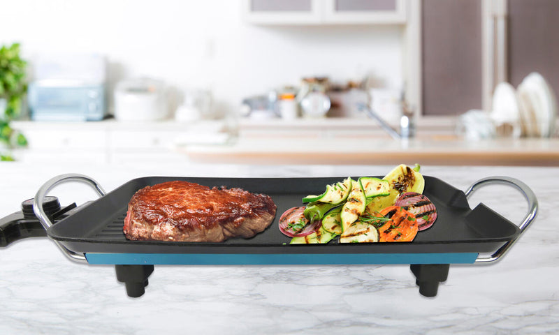 Chapa parrilla Elétrica Antiaderente – 1500W, Termostato Ajustável