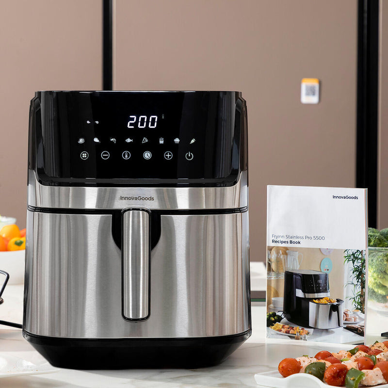 AirFrayer sem Óleo InnovaGoods Pro 5,5L – 1700W – Preta/Inox