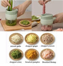 Cortador de Verduras Elétrico 4 em 1 – Processador de Alimentos Portátil e Recargável USB