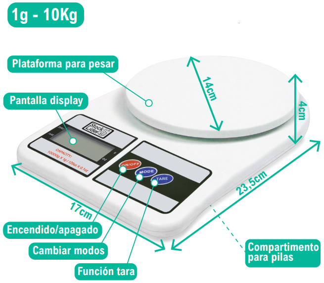 Balança Digital de Precisão 1g a 10kg