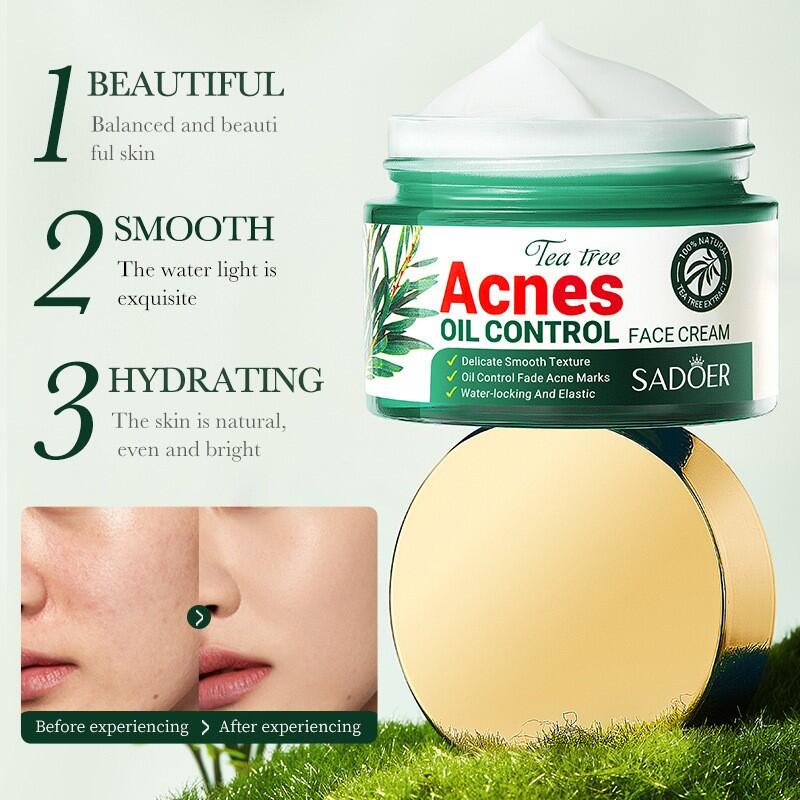 Creme Facial Antiacne com Óleo de Tea Tree SADOER 50ml