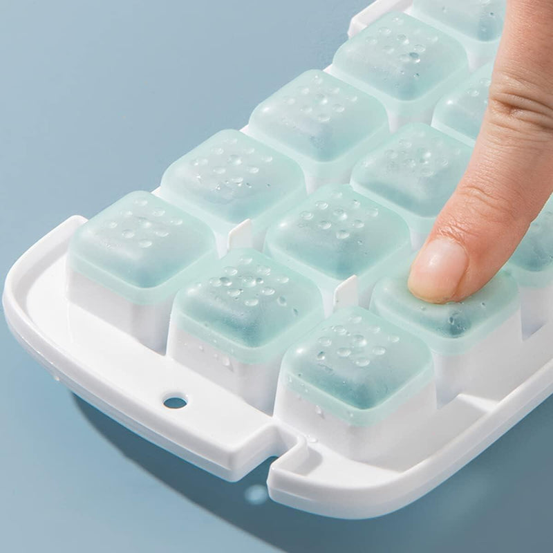 Máquina 2 em 1 para Fazer Cubos de Gelo com Bandeja e Tampa