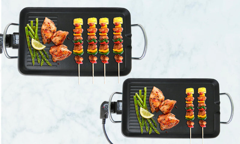Chapa parrilla Elétrica Antiaderente – 1500W, Termostato Ajustável