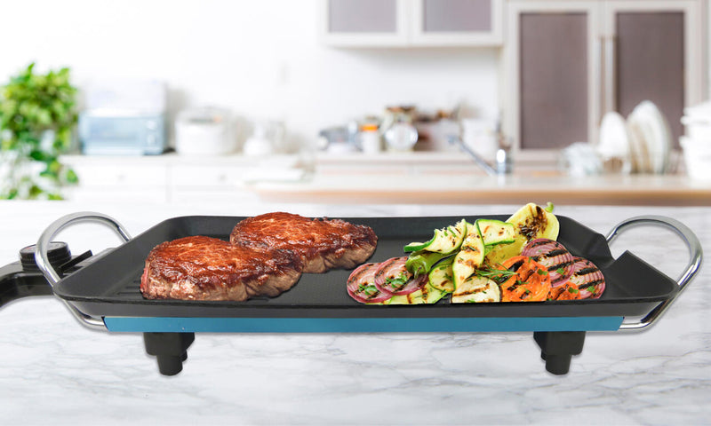 Chapa parrilla Elétrica Antiaderente – 1500W, Termostato Ajustável