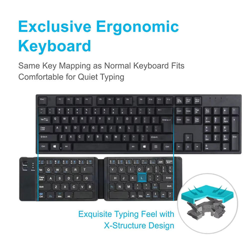 Teclado Bluetooth Dobrável SANDA SD-3745 – Compacto, Recarregável e Versátil