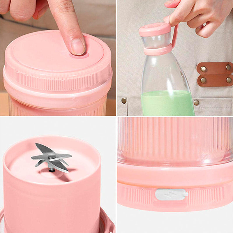 Mini Liquidificador Portátil 300ml – Potente, Compacto e Recarregável