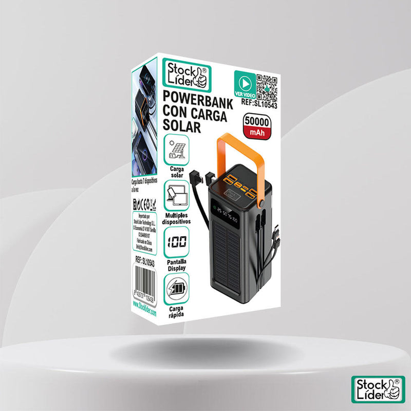 Powerbank Solar 50.000mAh – Energia Ilimitada em Qualquer Lugar