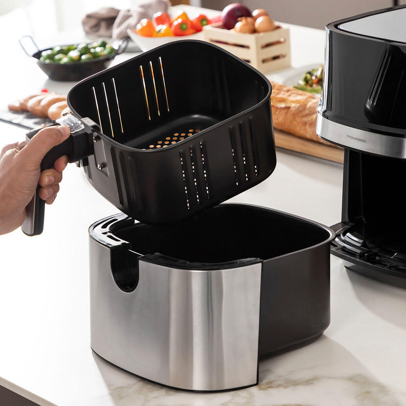 AirFrayer sem Óleo InnovaGoods Pro 5,5L – 1700W – Preta/Inox